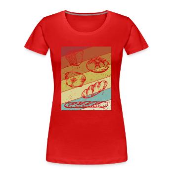 Pâte à pain rétro Bread Maker Bread Queen Lover - T-shirt bio Premium Femme - rouge - Devant - Mia (176cm)