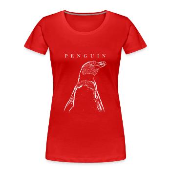 Seevogel Königspinguin Kaiserpinguin Pinguin - Frauen Premium Bio T-Shirt - Rot - Vorne - Mia (176cm)