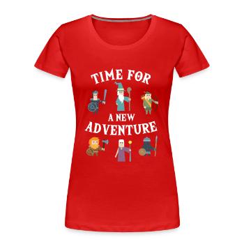 Time For New Adventure PnP RPG Rollenspiel Pen - Frauen Premium Bio T-Shirt - Rot - Vorne - Mia (176cm)