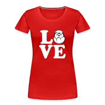Penguin Love Seevogel Königspinguin Kaiserpinguin - Frauen Premium Bio T-Shirt - Rot - Vorne - Mia (176cm)