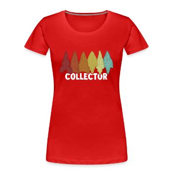 Conseils de chasse pour les pointes de flèche de collectionneur - T-shirt bio Premium Femme - rouge - Devant - Mia (176cm)