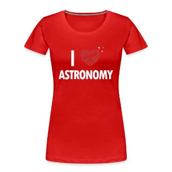 J’adore Astronomie Astronomie Photographe Starry Sky - T-shirt bio Premium Femme - rouge - Devant - Mia (176cm)