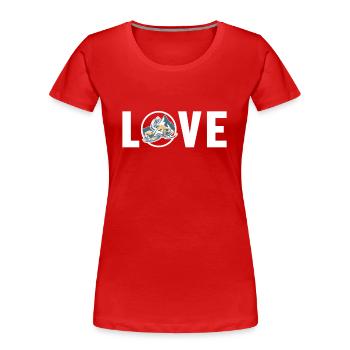 Love Motorschlitten Schneemotorrad Snowmobile - Frauen Premium Bio T-Shirt - Rot - Vorne - Mia (176cm)