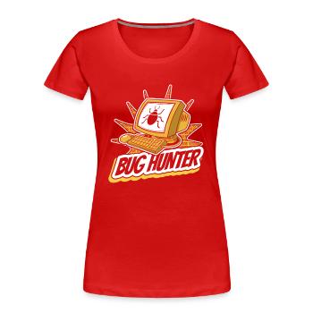 Bug Hunter Softwareingenieur Developer Coder - Frauen Premium Bio T-Shirt - Rot - Vorne - Mia (176cm)
