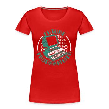 Future Programmer Software Engineer Developer - Women's Premium Organic T-Shirt - red - Front - Mia (176cm)