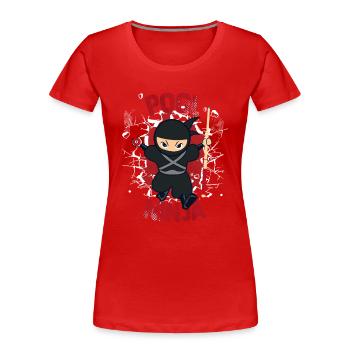Pool Ninja Snooker Billardtisch Billiards Billard - Frauen Premium Bio T-Shirt - Rot - Vorne - Mia (176cm)