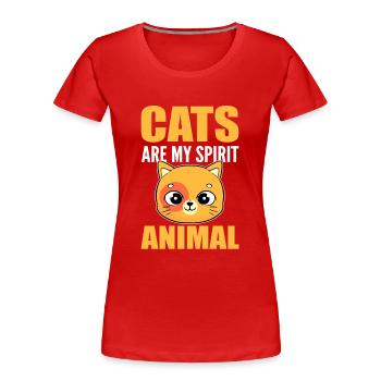 Les chats sont mon Animal chaton chat domestique chat - T-shirt bio Premium Femme - rouge - Devant - Mia (176cm)
