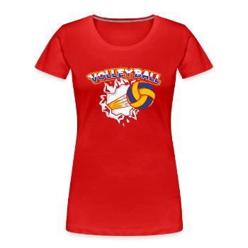 Joueur de volley-ball Joueur de volley-ball Joueur de volley-ball - T-shirt bio Premium Femme - rouge - Devant - Mia (176cm)