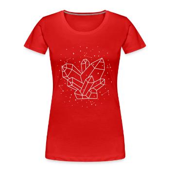 Constellation de collecte de minéraux de Sternbild - T-shirt bio Premium Femme - rouge - Devant - Mia (176cm)