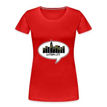 comic gotham city - Frauen Premium Bio T-Shirt - Rot - Vorne - Mia (176cm)