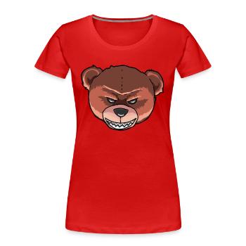 Horreur Halloween ours en peluche monstre effrayant - T-shirt bio Premium Femme - rouge - Devant - Mia (176cm)