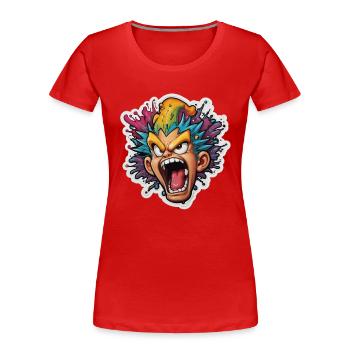 Splash boom bang, autocollant fantastique - T-shirt bio Premium Femme - rouge - Devant - Mia (176cm)
