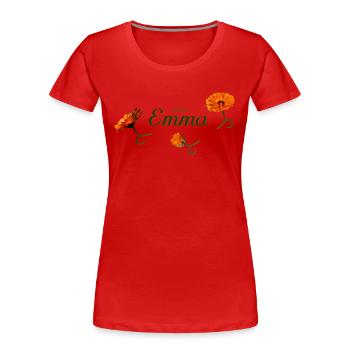 Emma's Birthday Emma - Women's Premium Organic T-Shirt - red - Front - Mia (176cm)