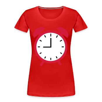 Réveil - T-shirt bio Premium Femme - rouge - Devant - Mia (176cm)