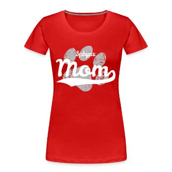Sphynx Mom - Frauen Premium Bio T-Shirt - Rot - Vorne - Mia (176cm)