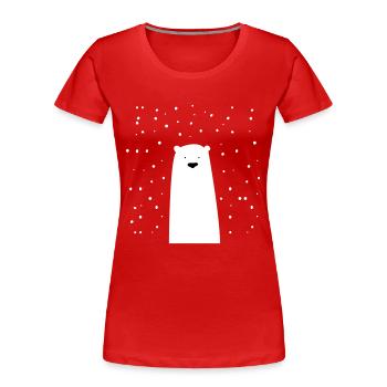 Icebear - Frauen Premium Bio T-Shirt - Rot - Vorne - Mia (176cm)