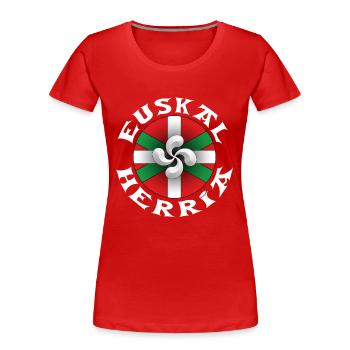 euskal herria design 117 - T-shirt bio Premium Femme - rouge - Devant - Mia (176cm)