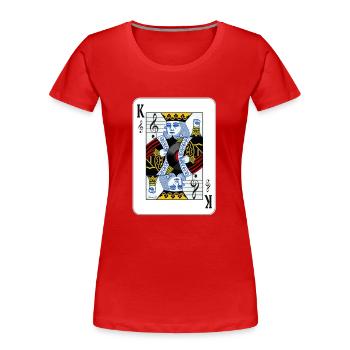KING OF MUSIC pullover - T-shirt bio Premium Femme - rouge - Devant - Mia (176cm)