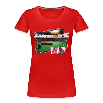 SNOOKER 147 - Frauen Premium Bio T-Shirt - Rot - Vorne - Mia (176cm)