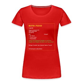 Legendärer Bester Freund Kumpel Legendär Held PC - Frauen Premium Bio T-Shirt - Rot - Vorne - Mia (176cm)