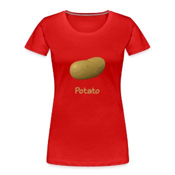 Potato - Women's Premium Organic T-Shirt - red - Front - Mia (176cm)