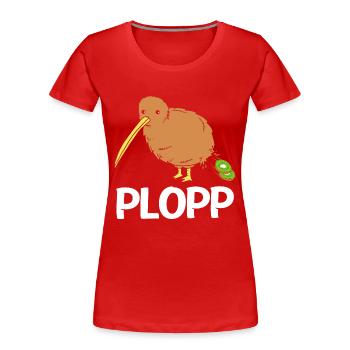 kiwi-oiseau kiwi - T-shirt bio Premium Femme - rouge - Devant - Mia (176cm)