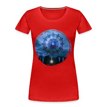 celtic spirit - Frauen Premium Bio T-Shirt - Rot - Vorne - Mia (176cm)