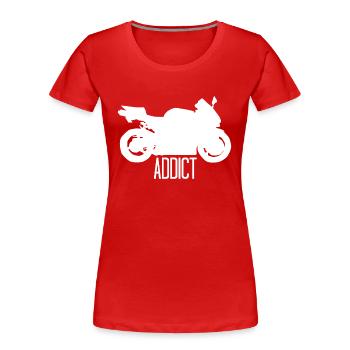 Addict Geschenk Superbike SBK Motorrad shirt - Frauen Premium Bio T-Shirt - Rot - Vorne - Mia (176cm)
