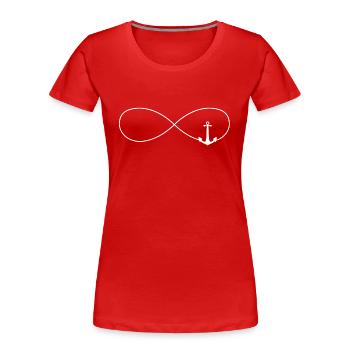 Infinity sign infinity sign anchor - Women's Premium Organic T-Shirt - red - Front - Mia (176cm)