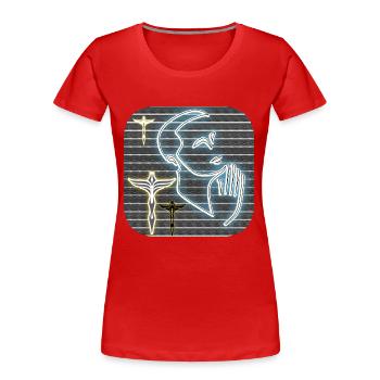 Amen (Pray) - Club WoW - Women's Premium Organic T-Shirt - red - Front - Mia (176cm)