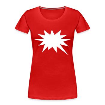 Comic bubble, your text, template, speechbubble, - Women's Premium Organic T-Shirt - red - Front - Mia (176cm)
