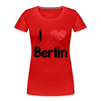 I love Berlin - Women's Premium Organic T-Shirt - red - Front - Mia (176cm)