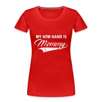 Gift Pregnant Woman Pregnant Pregnancy - Women's Premium Organic T-Shirt - red - Front - Mia (176cm)