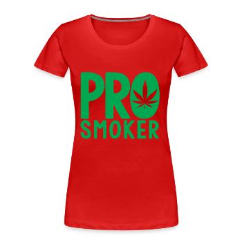 Marihuana Hanf Kiffer kiffen Cannabis Geschenk - Frauen Premium Bio T-Shirt - Rot - Vorne - Mia (176cm)