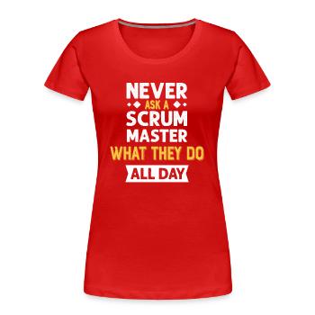 Programmierer Humor Coding Witze Entwickler - Frauen Premium Bio T-Shirt - Rot - Vorne - Mia (176cm)