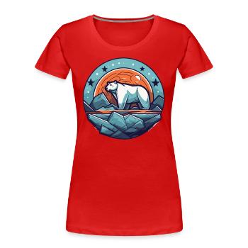 Der letzte Eisbär - Frauen Premium Bio T-Shirt - Rot - Vorne - Mia (176cm)