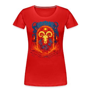 Le Donjon Billy Goat, - T-shirt bio Premium Femme - rouge - Devant - Mia (176cm)