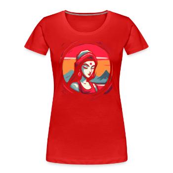 Princesse orientale - T-shirt bio Premium Femme - rouge - Devant - Mia (176cm)