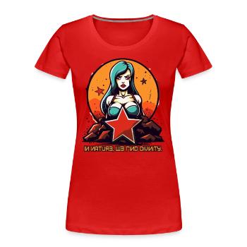 Natural Mother Nature - Women's Premium Organic T-Shirt - red - Front - Mia (176cm)