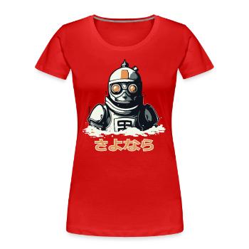さよなら Leb wohl, ein sinkender Roboter - Frauen Premium Bio T-Shirt - Rot - Vorne - Mia (176cm)
