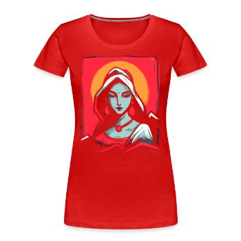 Traditionelle indische Frau - Frauen Premium Bio T-Shirt - Rot - Vorne - Mia (176cm)
