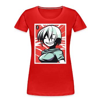 Dieses Anime-Girl ist so dicht und schwer - Frauen Premium Bio T-Shirt - Rot - Vorne - Mia (176cm)