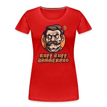 Alter Mann ist robust, hart und gefährlich - Frauen Premium Bio T-Shirt - Rot - Vorne - Mia (176cm)