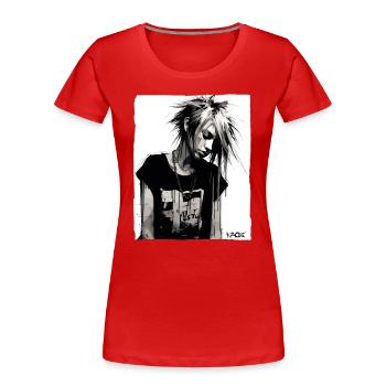 Punk Girl - Women's Premium Organic T-Shirt - red - Front - Mia (176cm)
