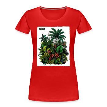 Pflanzen Botanik - Frauen Premium Bio T-Shirt - Rot - Vorne - Mia (176cm)