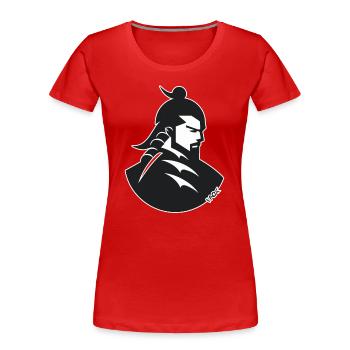 Ein japanischer Samurai Shogun - Frauen Premium Bio T-Shirt - Rot - Vorne - Mia (176cm)