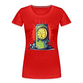 Erfrischende Dose Limonaden-Soda für den Sommer - Frauen Premium Bio T-Shirt - Rot - Vorne - Mia (176cm)