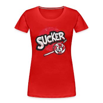 Lollipop lollipop sucks - Women's Premium Organic T-Shirt - red - Front - Mia (176cm)