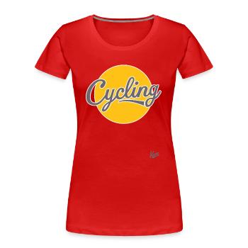 Vélo facile - T-shirt bio Premium Femme - rouge - Devant - Mia (176cm)