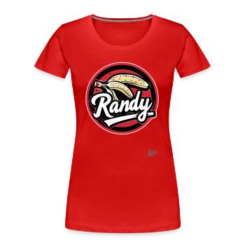 Banana Randy - Women's Premium Organic T-Shirt - red - Front - Mia (176cm)